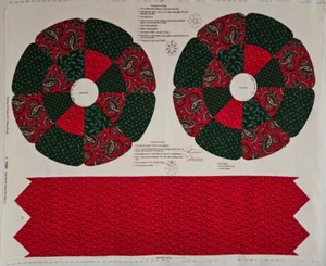 Weihnachtskranz Stoff Panel Erinnerungen an Weihnachten Vergangenheit 35 x 43 cm - Bild 1 von 3