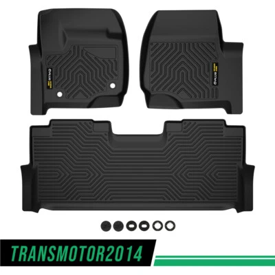 Fit For 2017-24 Ford F-250 F-350 F-450 Super Duty Crew Cab TPE Floor Mats Liner - Imagem 1 de 4