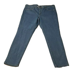 Mossimo skinny mid rise blue Light wash womens size 18 R 29 stretch denim jeans - Picture 1 of 8