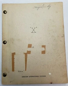 X: DER MANN MIT DEN RÖNTGENAUGEN / 1963 Drehbuch, Ray Milland Horror SciFi Film - Bild 1 von 12
