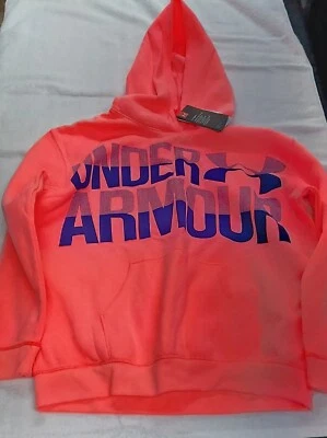 Under Armour Niñas YXL Sudadera con Capucha Melón y Azul Marino Nueva con Etiquetas Foto 1 de 3