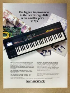 1987 Ensoniq Mirage-DSK Keyboard vintage print Ad - Picture 1 of 1