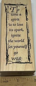 Art Impressions To Tame A Spirit…Go Wild Rubber Stamp M-2192 - Picture 1 of 4