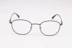 Safilo Elasta Gunmetal Round E7226 Ab8 Eyeglasses Frames 48-20-140 - Picture 1 of 6
