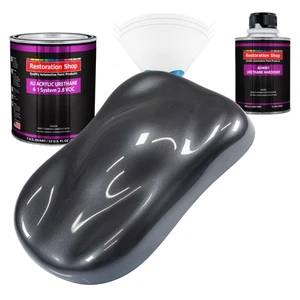 Restoration Shop Gunmetal Grey Metallic Acrylic Urethane Quart Kit Auto Paint - Picture 1 of 5