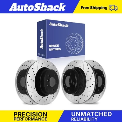 Front Rear Drilled Slotted Brake Rotors for BMW 335xi 335d X1 335i xDrive Foto 1 de 4