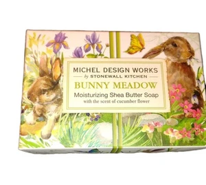 Michel Design Works Bunny Meadow Shea Butter Soap Bar -Cucumber Flower Scent- - Picture 1 of 4