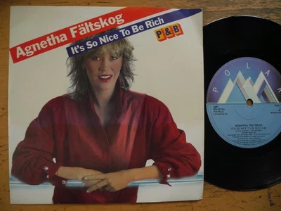 AGNETHA FÄLTSKOG It's So Nice To Be Rich 45 7" single 1983 Sweden Polar EX+ - Image 1 of 2