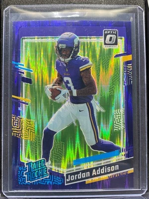 2023 Donruss Optic Football Purple Shock #271 Jordan Addison Rate Rookie - Image 1 of 2