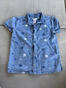 Tommy Bahama Youth Button Up Short Sleeve Bye W/ Stars Size 8 Preowned - Picture 1 of 4