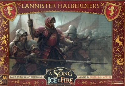A Song of Ice & Fire: Lannister Halberdiers Unit CMON & Dark Sword Used - Image 1 of 4