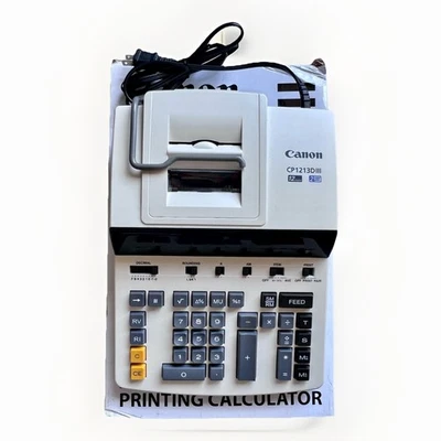 Canon CP1213DIII Commercial Printing Calculator 12-Digit 2-Color – New Open Box - Image 1 of 4