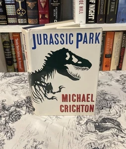 Jurassic Park - Michael Crichton (1990, Hardcover) First Edition/Late Print, VG+ - Picture 1 of 17