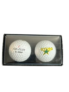 NHL Dallas Stars Golf Balls 2 Pack Top Flite XL 2000 White Brand New - Picture 1 of 4
