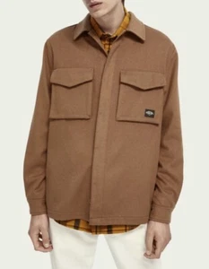 Scotch & Soda Brushed Wool Blend Overshirt Men’s Large New With Tags - Picture 1 of 7