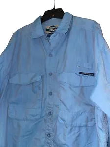 ExOfficio Adventure Men’s Air Strip Travel Shirt Button Down XL Blue Outdoor - Picture 1 of 10