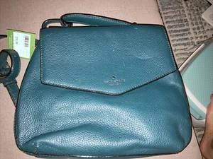 100% kate spade bag blue green color - Picture 1 of 14