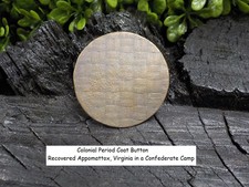 Rare Vintage Antique Civil War Relic Coat Button Beautiful Design Confederate