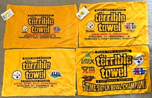 PITTSBURGH STEELERS MYRON COPE SUPER BOWL OFFIZIELLE SCHRECKLICHE HANDTÜCHER 4 STÜCK - Bild 1 von 4