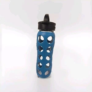Lifefactory Silikon Glasflasche Classic Griffkappe blau - Bild 1 von 4