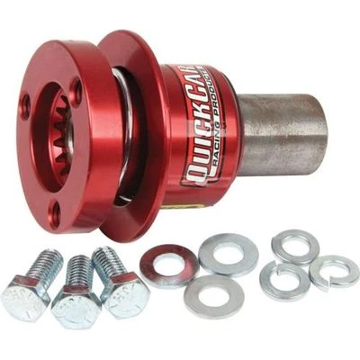 Quickcar Racing Products 68-015 Steering Wheel Push Button 360 Deg. Release Red - Image 1 of 3