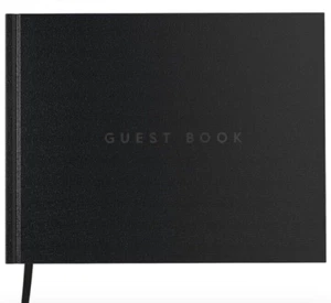 The Useful Co Black Guest Book for Funeral, Reception, Wedding, Vacation Home - Picture 1 of 14