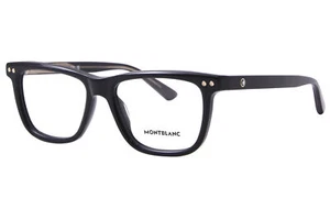 Mont Blanc MB0322O 005 Eyeglasses Men's Black Full Rim Rectangle Shape 53mm - Picture 1 of 5