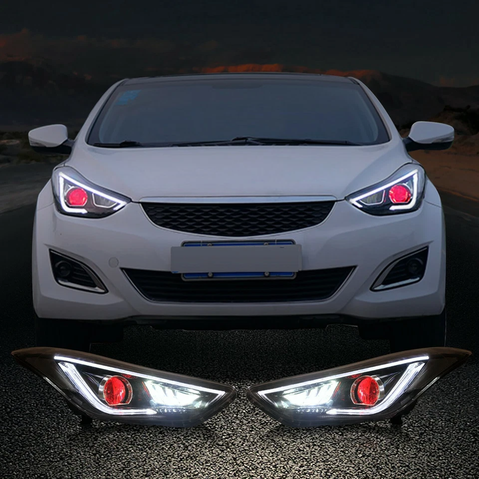 Faros VLAND LED Demon DRL aptos para Hyundai Elantra 2011-2015 sedán 2013-14 cupé Foto 1 de 4
