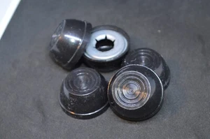 GENUINE RADIO FLYER BLACK HUB CAPS TO FIT METAL AND WOODEN WAGONS, 1/2" AXLES - Picture 1 of 1