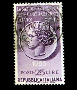 1955  Italian stamp / Payment of Taxes  #1  /Scott 691 /  Used - Picture 1 of 1