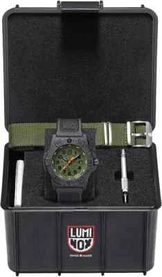 Luminox Navy Seal Men's Quartz Watch Black Green 45 mm Date XS.3517.NQ.SET NIB - Image 1 of 3