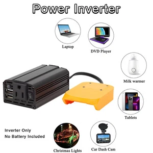 Outdoor USB Power Inverter For Dewalt 20V Battery Converter to AC 110V Portable - Picture 1 of 9