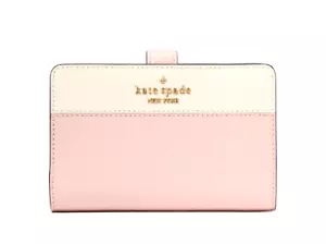 New Kate Spade Madison Medium Compact Bifold Wallet Leather Rose Smoke Multi - Picture 1 of 3