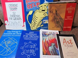 Lot of 9 Masters Graduate Art Therapy Books - Picture 1 of 11