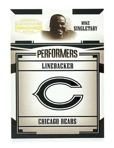 2005 Donruss Gridiron Gear Performers Gold #36 Mike Singletary /500 Bears - Picture 1 of 2