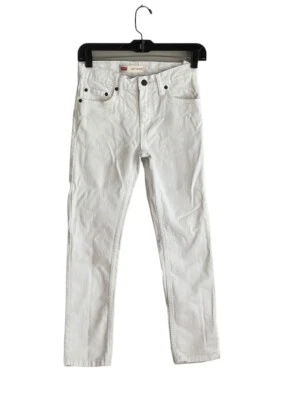 Pantalones de mezclilla elásticos ajustados blancos Levis 510 W26 L26 12R Foto 1 de 4