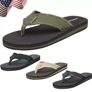 Men's Thong Flip Flops Sandals Comfortable Lightweight Beach Sandal Slippers - Picture 1 of 39