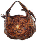 Gucci Black and Orange Tortoiseshell Patent Leather Hysteria Handbag, Authentic.
