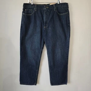 Carhartt Mens Relaxed Fit Jeans Size 40x30 BD1483-M New with Tags Dark Wash - Picture 1 of 11