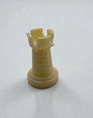 Pieza de ajedrez Whitman 1963 torre blanca vintage repuesto plástico hueco Foto 1 de 4