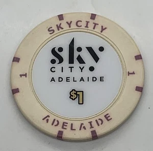Ficha de $1 Sky City Casino Adelaida Australia - Imagen 1 de 2
