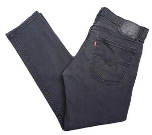 Levi's 502 Jeans Men's 32x30 Regular Fit Tapered Leg Stretch Black Dark Wash - Picture 1 of 15