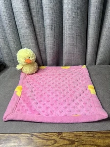 Handmade Lovey Chick Ducks Dots Security Blanket Baby Plush Stuffed Animal Toy - Picture 1 of 9