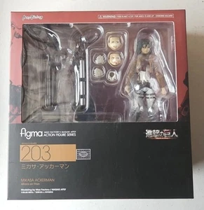 FIGMA MIKASA ACKERMAN -ATTACK ON TITAN 203 MAX FACTORY ACTION FIGURE FUNIMATION - Picture 1 of 15