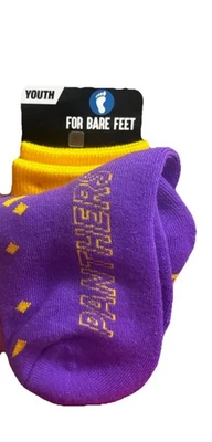 Calcetines amarillos morados para jóvenes para pies desnudos Northern Iowa Panthers Foto 1 de 2