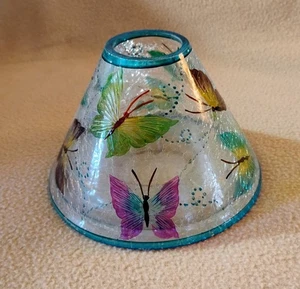 Candelabro mariposa de vidrio arrugado - Imagen 1 de 6