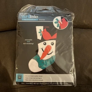 Kit de medias de fieltro Artiste muñeco de nieve hágalo usted mismo nuevo - Imagen 1 de 7