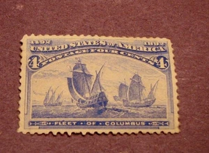 US Stamp Scott# 233 Fleet of Columbus 1893  MNH  C178 - Picture 1 of 2