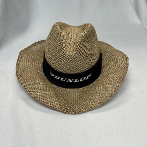 Gorra Dunlop Tires Mimbre Paja Golf Sol Hecha en EE. UU. - Imagen 1 de 3