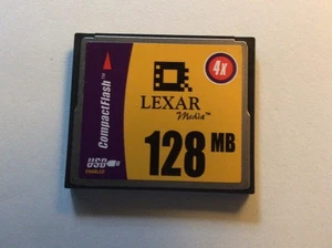 Lexar 128MB Memory Card 4x Speed Compact Flash High Speed Series USB Ready - Picture 1 of 2